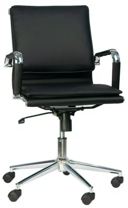 Кресло для персонала Нерей ЛБ Т Экокожа Черный / Nerey LB T_2