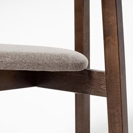 Стул с мягким сиденьем Вега Бируза жаккард Орех / Biruza_3