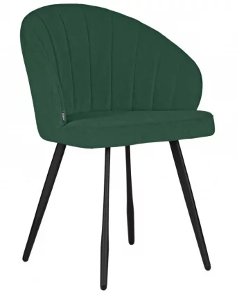 Стул обеденный ДОБРИН НАОМИ (ЭМАЛЬ ЧЕРНЫЙ МУАР велюр Катаниа Изумруд) / DOBRIN NAOMI Catania Izumrud)_0