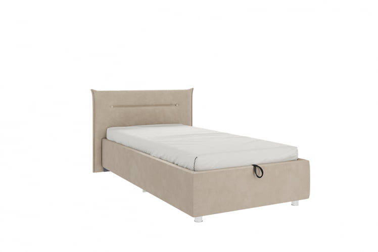 Кровать 0.9 Альба КМ0.9-16 капучино (велюр)_2