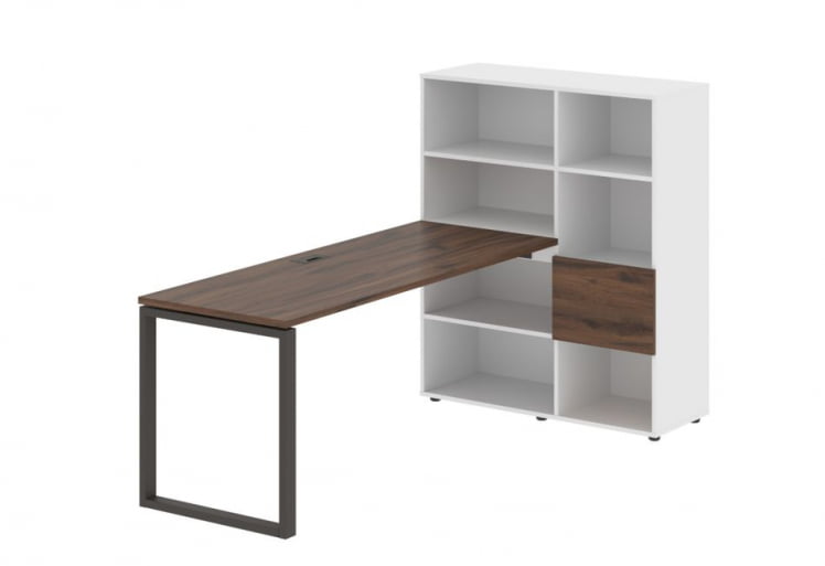 Рабочая станция ЕДИС ЕКРСТ 1117 Дуб Денвер темный Мокко Белый / EDIS EQRST_0