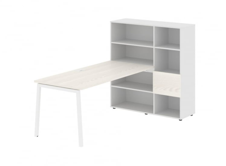 Рабочая станция ЕДИС ЕЛРСТ 1217 Ясень Траун Белый Белый / EDIS ELRST_0