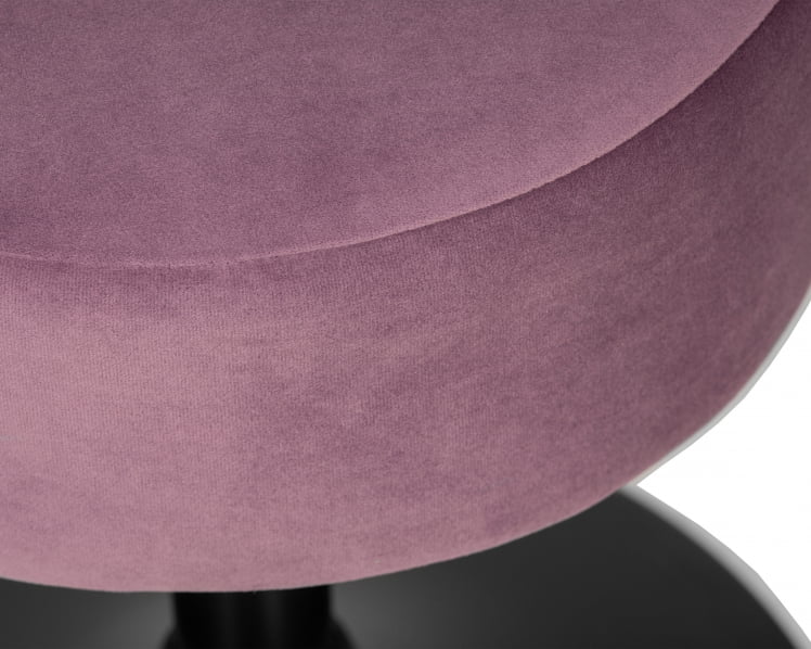 Пуф ДОБРИН ДЭННИ БЛАCК (пудрово-сиреневый велюр (МДЖ9-52)) / DOBRIN DANNY BLACK (MJ9-52))_1
