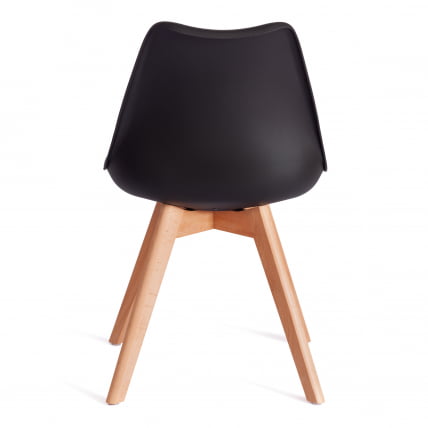Стул ТУЛИП (мод. 73-1) дерево/пластик/экокожа, 47,5кс55кс80 см, черный / TULIP (mod. 47,5x55x80_3