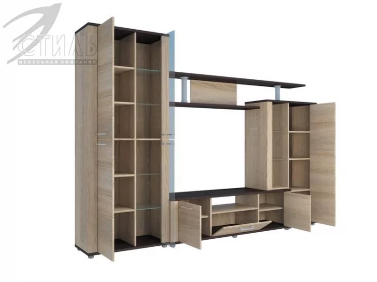 Гостиная Соло 10А Венге/Дуб сонома_3