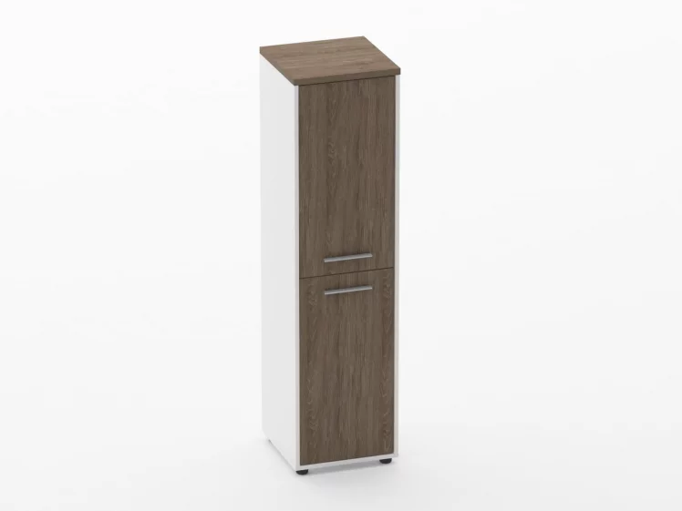 Шкаф 3 узкий закрытый, 2 двери Дека 10.16.12Л Дуб Верцаска/Белый / Deka_0