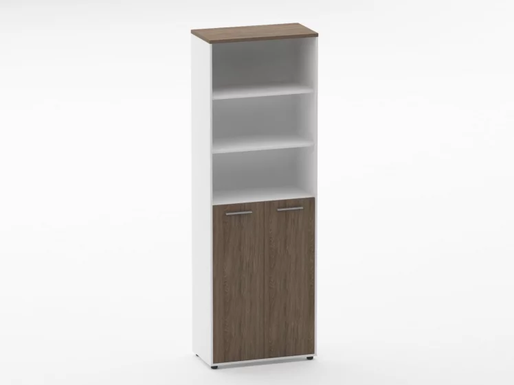 Шкаф 5 широкий верх открытый, низ закрытый Дека 10.23.131 Дуб Верцаска/Белый / Deka_0