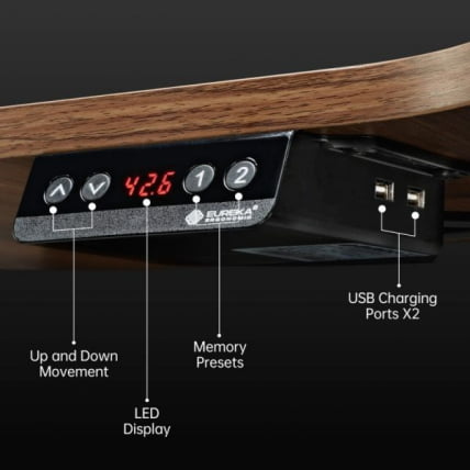 Стол для компьютера угловой (правый) c электрической регулировкой по высоте ЕУРЕКА ЕРК-Л60Р-ВН / c EUREKA ERK-L60R-WN_5