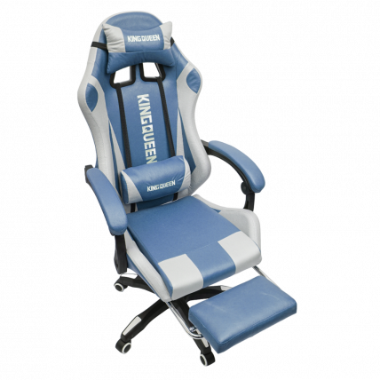 Кресло 907 КИНГКУЕЕН, замша, цвет синий с массажем, арт 907-ЛБ / KINGQUEEN, 907-LB_6