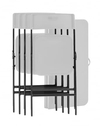 Комплект раскладного стола и стульев Кейт белый_1