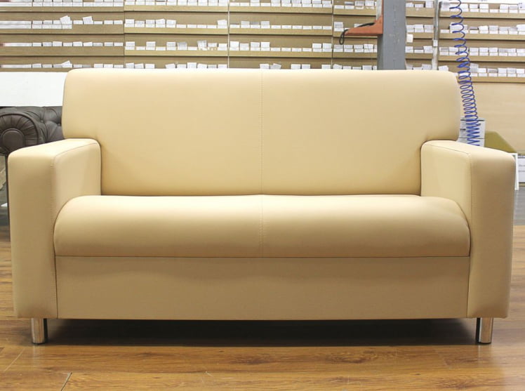 Диван офисный двойной Клерк 3 Екотекс 3014 Бежевый / Ecotex_1