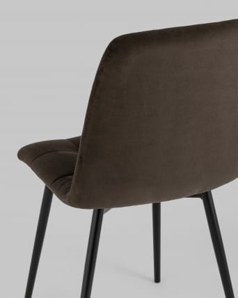 Стул Оливер велюр Темно-коричневый / Oliver_6