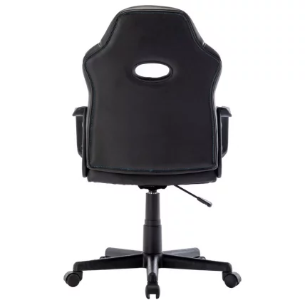 Кресло компьютерное БРАБИКС Стрипе ГМ-202 экокожа Черный-голубой / BRABIX Stripe GM-202_2