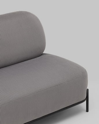 Диван Стоун велюр рельефный светло-серый_5