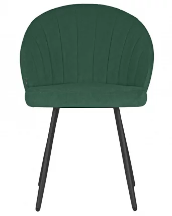 Стул обеденный ДОБРИН НАОМИ (ЭМАЛЬ ЧЕРНЫЙ МУАР велюр Катаниа Изумруд) / DOBRIN NAOMI Catania Izumrud)_1