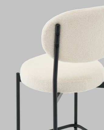 Стул полубарный Бриф ДД ПБ букле молочный / DD_6