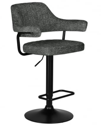Стул барный ДОБРИН CХАРЛЙ БЛАCК (серый твид (ЛЕО11)) 2 шт / DOBRIN CHARLY BLACK (LEO11))_2