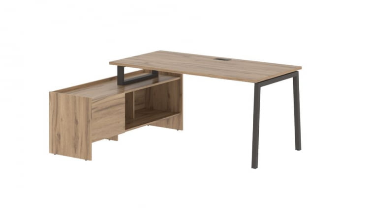 Стол с тумбой ЕДИС ЕЛCТ 17814 Дуб Денвер светлый Мокко / EDIS ELCT_0