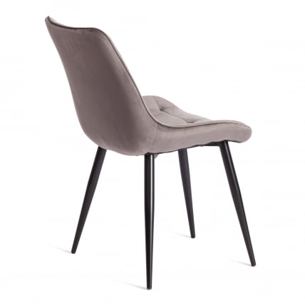 Стул АБРУЗЗО ( мод. 8060 ) металл/вельвет, 52 х 63 х 85 см, светло-серый (ХЛР 24)/черный / ABRUZZO mod. (HLR_2