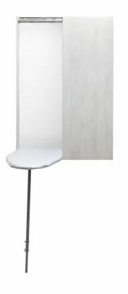 Шкаф со встроенной гладильной доской Ирон Слим Еко (правый, купе) Беленый дуб / Iron Slim Eco_1