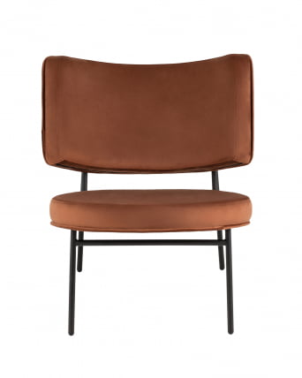 Кресло Дистриcт Лоунге велюр Шоколадный / District Lounge_1