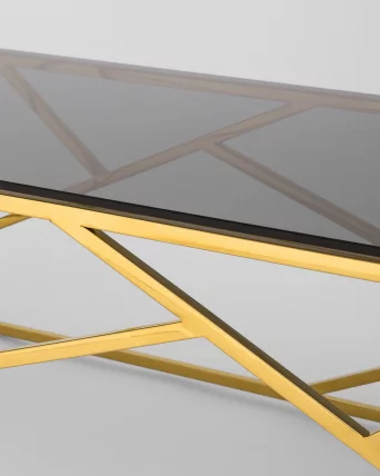 Журнальный стол АРТ ДЕКО 120кс60 золото стекло смоке / 120x60 smoke_4