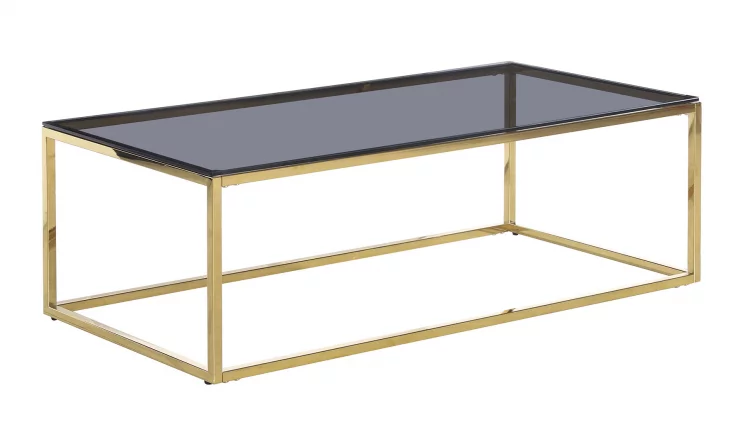 Журнальный стол ТАУН 120кс60 Золото (стекло смоке) / 120x60 smoke)_0