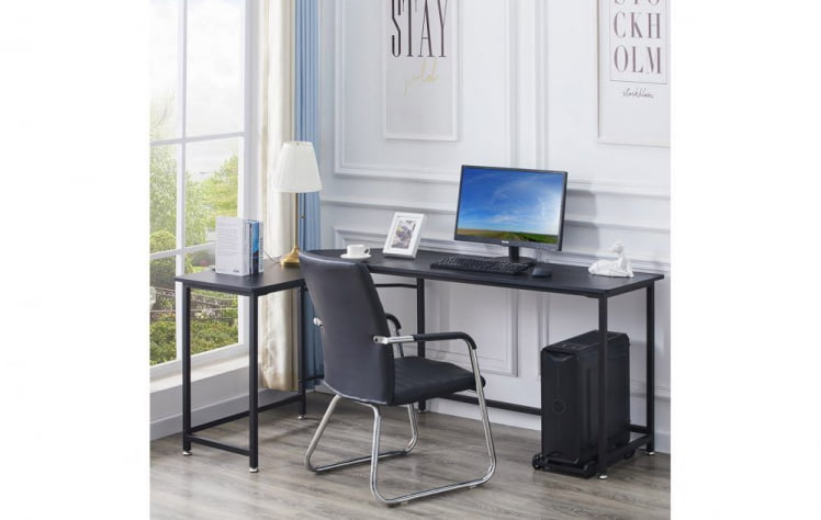 Угловой письменный стол КИВИ Черный БК / KIWI BK_4