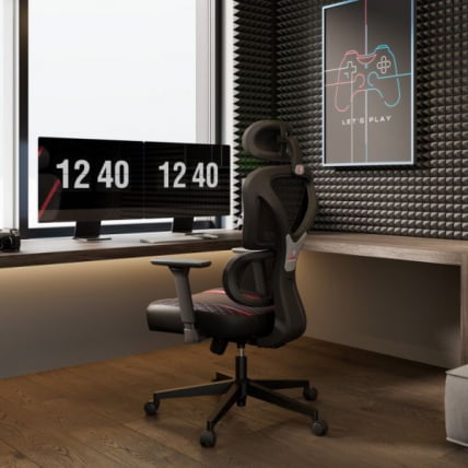 Эргономичное компьютерное кресло (для геймеров) Еурека Норн, Ред / Eureka Norn, Red_12