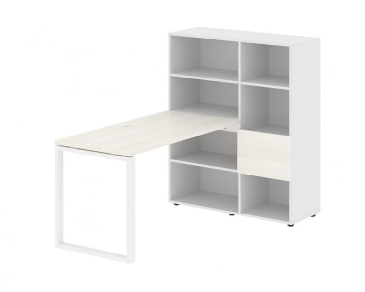 Рабочая станция ЕДИС ЕКРСТ 1113 Ясень Траун Белый Белый / EDIS EQRST_0