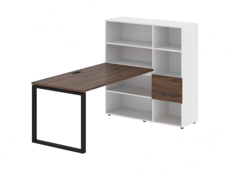 Рабочая станция ЕДИС ЕКРСТ 1215 Дуб Денвер темный Черный Белый / EDIS EQRST_0