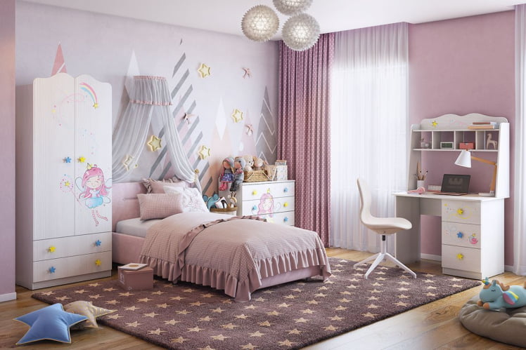 Шкаф комбинированный (с ящ. 2-створчатый) Чудо МДВ-01 Белый рамух / MDW-01_5