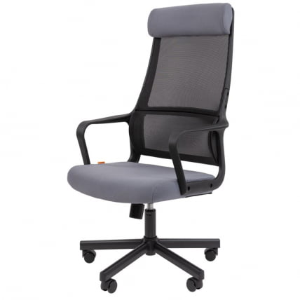 Кресло руководителя Чаирман 590 ткань/сетка Серый / Chairman_1