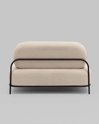 Диван Стоун велюр рельефный молочный_4