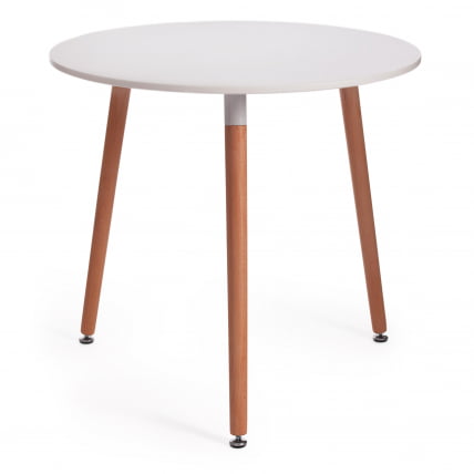 Стол МАРС (мод. Т1004) МДФ/дерево, 80 х 80 х 75 см , Вхите (Белый) / Натурал (натуральный) / MARS (mod. T1004) White Natural_0