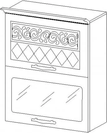 Шкаф-витрина кухонный (с системой плавного закрывания) Тиффани 19.80_4