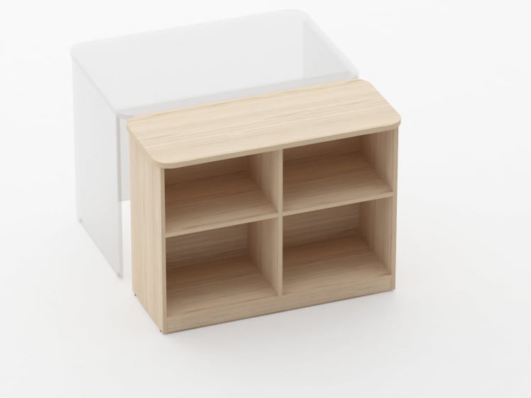 Тумба приставная к столу Глассй 3.18.101 Орех / Glassy_1