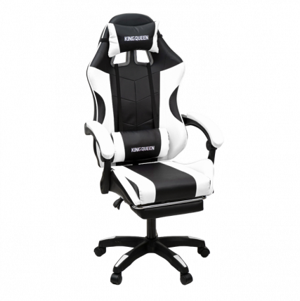 Кресло 1209-1 КИНГКУЕЕН, цвет черный/белый, 1209-1-блаcк-вхите-масс / KINGQUEEN, 1209-1-black-white-mass_0