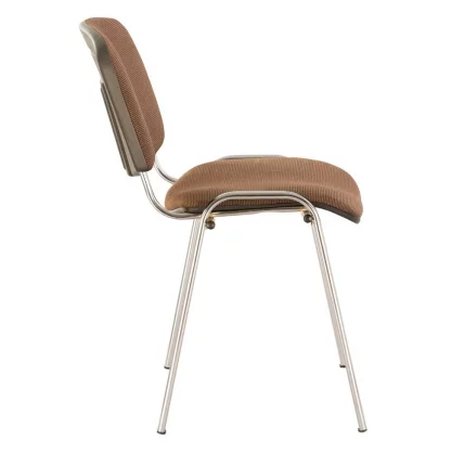 Стул для посетителей Исо CФ-001 хром ткань Коричневый / Iso CF-001_2