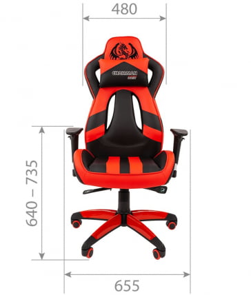 Кресло геймерское CХАИРМАН ГАМЕ 25 Черный-красный / CHAIRMAN GAME_4