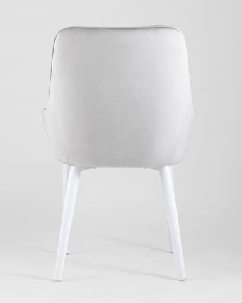 Стул Диана НЕВ вхите велюр Серый / NEW white_4