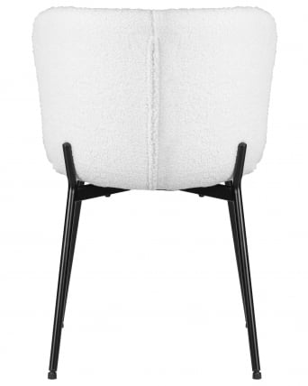 Стул обеденный ДОБРИН МИЛО (черные ножки, белый букле (УФ992-01)) / DOBRIN MILO (UF992-01))_4