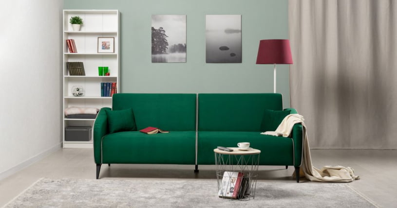 Диван-кровать НОЭЛЬ Велутто 33 т-зел малахит_2