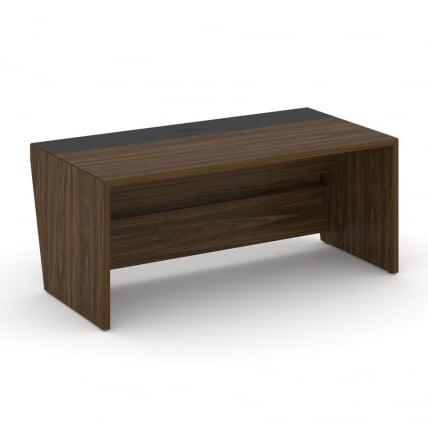 Стол руководителя прямой без тумбы Корнер CОР.СР-18 Орех Лоренцо Графит / Corner COR.SR-18_1