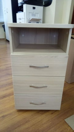 Тумба приставная на 3 ящика с нишей Глассй 3.10.13 Туя / Glassy_2