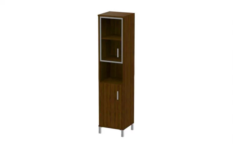 Стеллаж стекло в раме В431.9 Р Орех Даллас / R_0