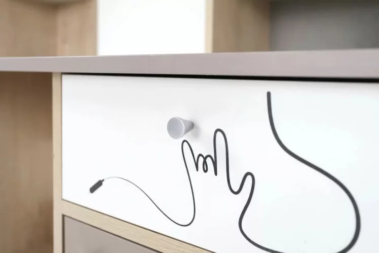 Стол компьютерный Котофей Дуб Ирландский Мокко Белый_9