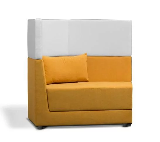 Диван с двухъярусной спинкой правый Элемент 2В2 Желтый/Белый_0