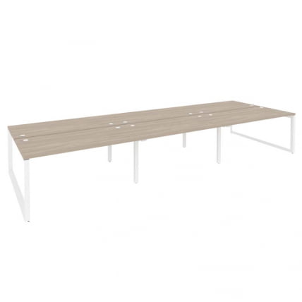 Рабочая станция на О-образном м/к ОНИКС О.МО-Д.РС-6.4.8 Дуб Аттик/Белый / ONIX O.MO-D.RS-6.4.8_0