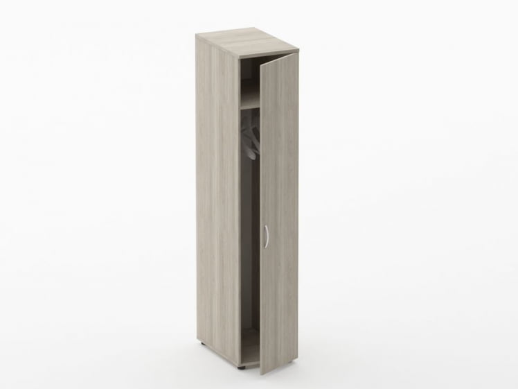 Шкаф для одежды узкий Глассй 6.19.30Пр Дуб сантана светлый / Glassy_1